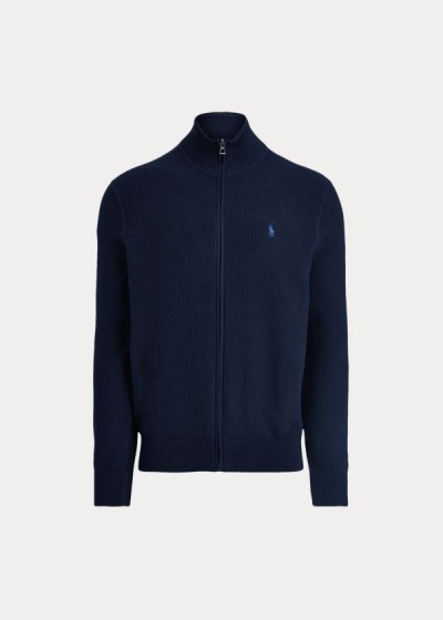 Polo Ralph Lauren Cotton Full-Zip Striktrøje Herre Danmark (RVPYA7539)